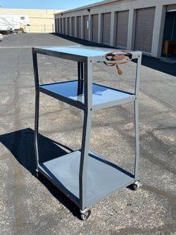 Large Metal Roller Cart With Power Plugs- $35