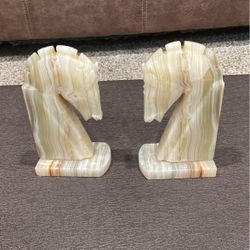 Pair Of Onyx Horse Bookends Thumbnail
