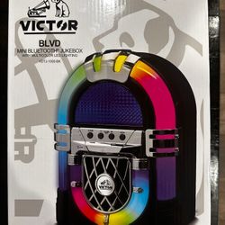 **NOT OPENED/BRAND NEW** VICTOR VDTJ-1000 Mini Bluetooth Jukebox with Multicolor LED Lightin