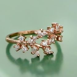 "Marquis and Round Zircon Dainty Beautiful Rings for Women, VP1343