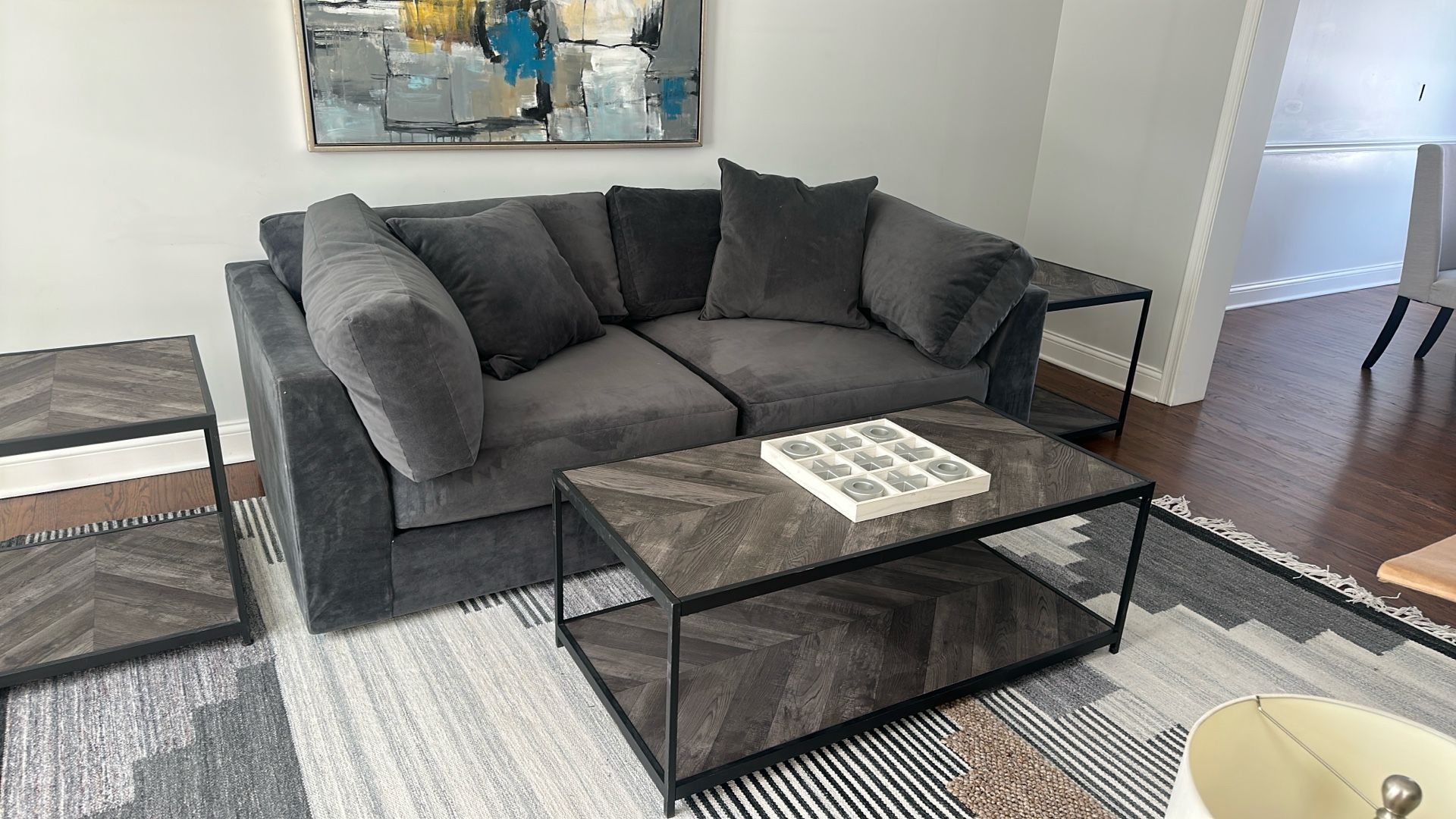 Velvet/Suede Macys Couch