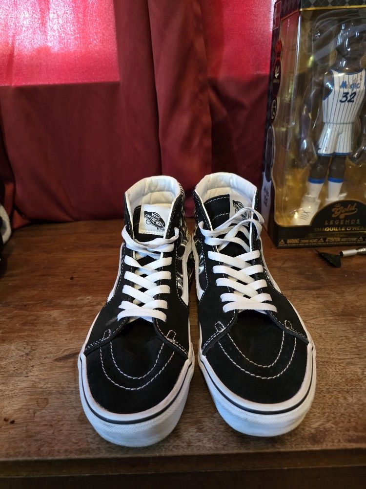 Vans Sk8-Hi Flame Skull Black Shateboard Skate Men’s 8.5/ Women’s 10.0
