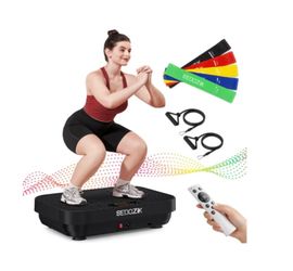 Vibration Plate with Resistance Bands Exercise Machine 450 Pound Capacity New, Open Box