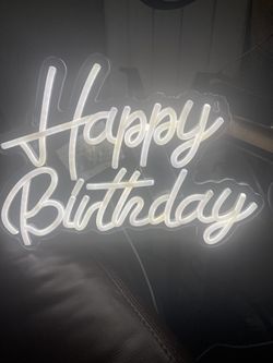 NEW Neon LED Happy Birthday sign