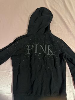Victoria's Secret PINK black zip-up hoodie
