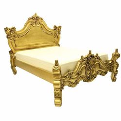 Fabulous and Baroque: Full Size Bed Frame - Gold Leaf