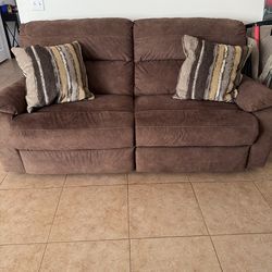 Brown recliner couch