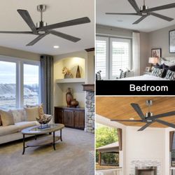 Brand New WINGBO 54 INCH SOLID WOOD FAN BLADES 6 SPEEDS REMOTE $275 NEW BNIB 
