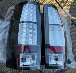 07-14 Chevy Tahoe Yukon Black Spyder LED Tail Lights