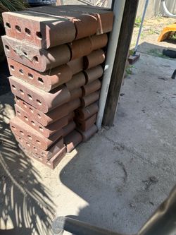 Red clay bullnose tiles.   Free