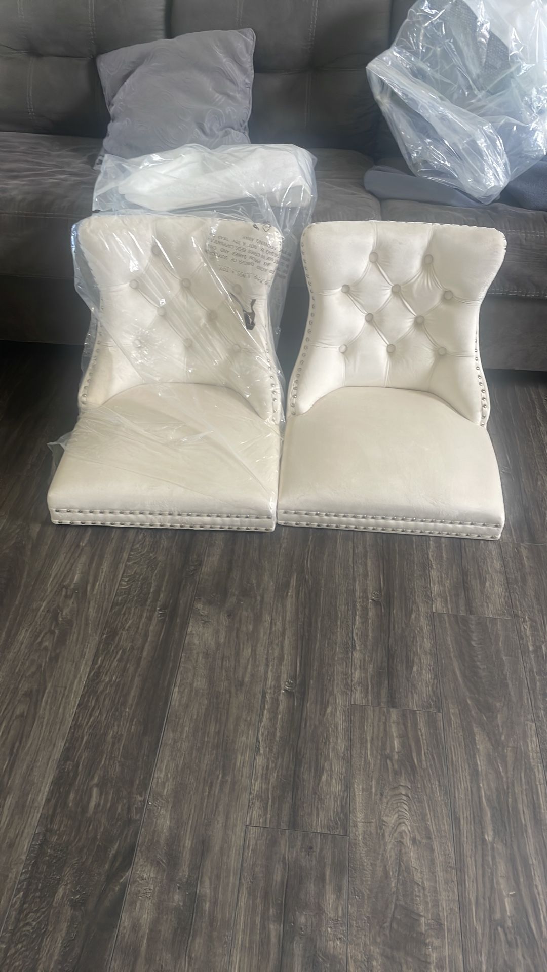 Beige high barstool velvet new $100