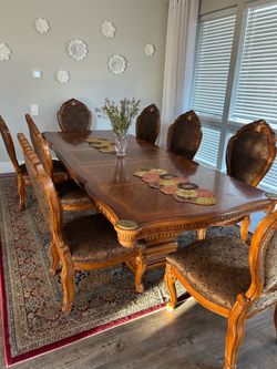 Vintage dining table and chair set