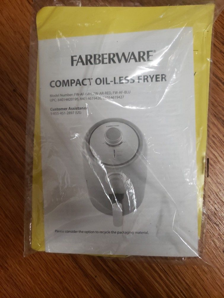 Farberware 1.9 Quart Compact Oil-Less Air Fryer Gray FW-AF-GRY