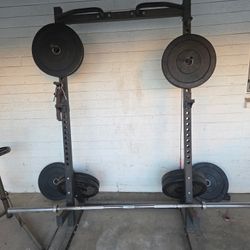 Weight Rack And Bar