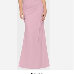 Betsy Adam Off Shoulder Bead Detail Mother Bride/Quinceañera Dress