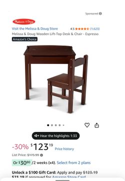 Children’s elementary school desk