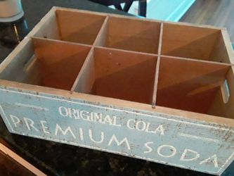 Vintage Style Wood Soda Case - Farmhouse Decor