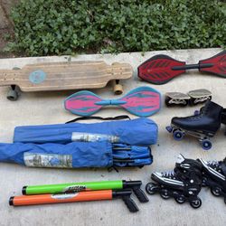 Free stuff, moving sale great deals on skates, surf boards, snowboards