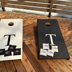 Wedding Cornhole Boards And Bags 