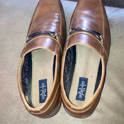 Ashdod Hates Men’s Brown Leather Dress Loafers