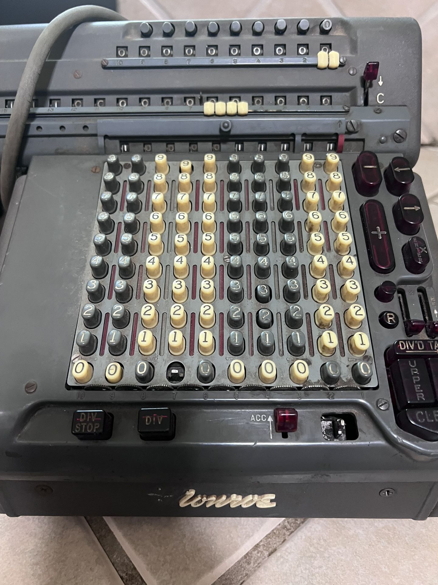 Non- Working Vintage Monroe-Matic Electric Adding Machine Calculator ...