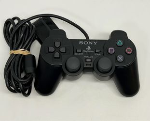 Official PlayStation 2 Black Dualshock 2 Controller SCPH-10010 PS2 OEM Tested