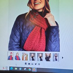 Aran Cable Knit  Loop Scarf NEW