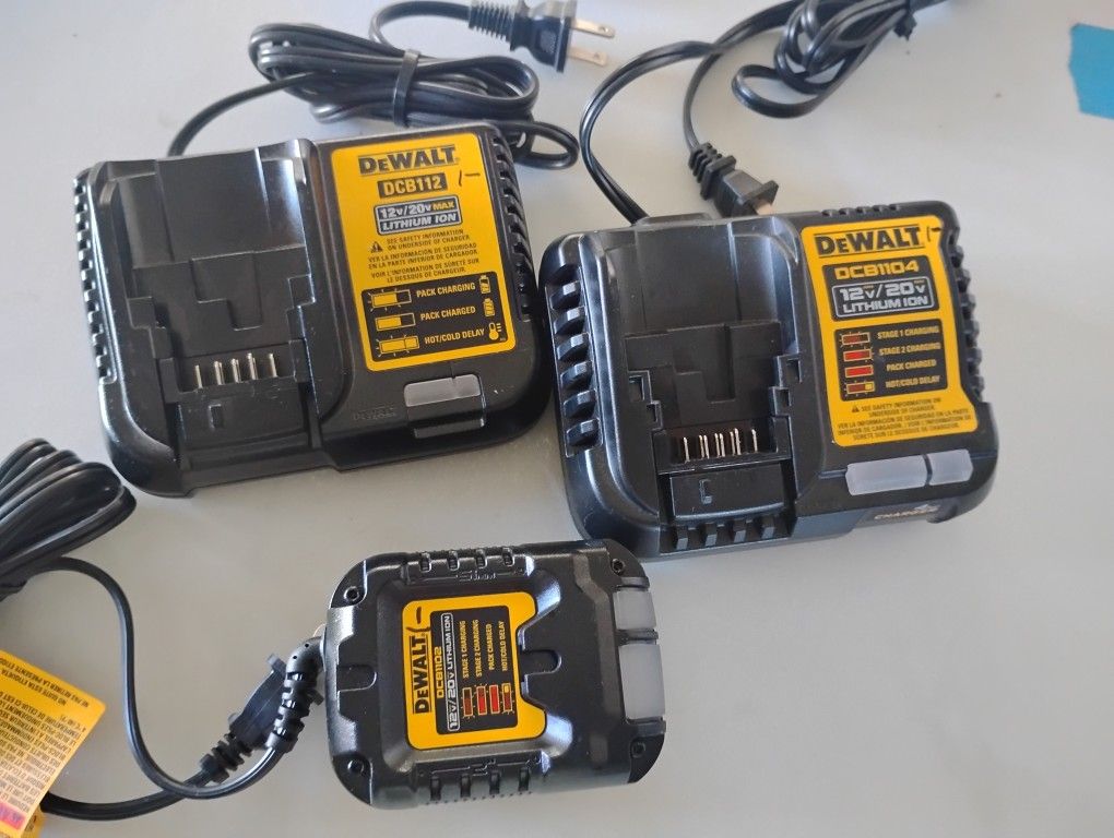 Chargers DeWalt 12&20 Volt