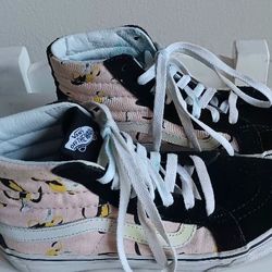 HIGH TOP Vans off the Wall Andy Warhol Banana Skate Shoes 