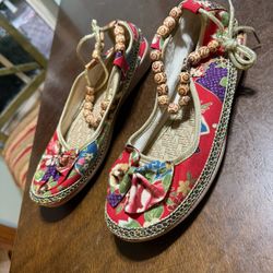 Boho Embroidered Flats – EU 42 