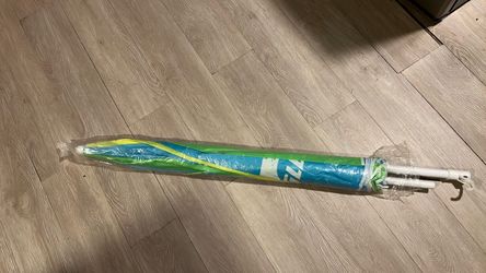 Beach Umbrella Blue Green Yellow
