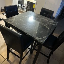 Marble Table With 4 Chairs