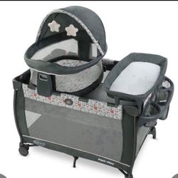 Graco Pack 'N Play Travel Dome LX Playard | Includes Portable Bassinet, Full-Size Infant Bassinet, And Diaper Changer, Annie W/ Raised Mode Annie  Ope