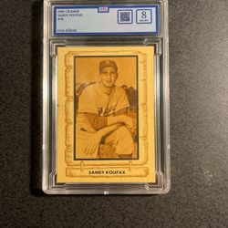 Sandy Koufax 1980 Baseball Legends Card-Graded 8