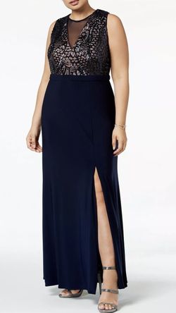 Formal Dresses Plus Sizes 14W 18W / Evening Gowns / Mother of the Bride / Navy