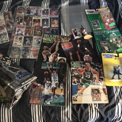 Lot of Vintage / New sports collectibles  figures / cards / magazines 