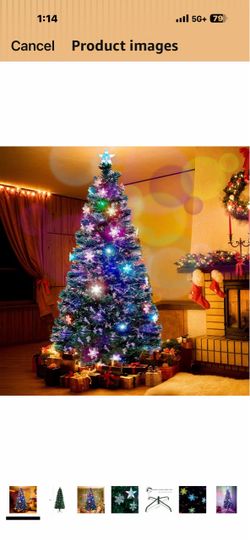 7ft Christmas Tree with LED Lights