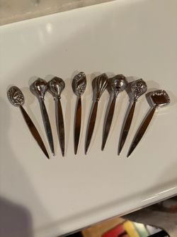 Vintage Sterling Silver Cocktail Picks - Set of 8