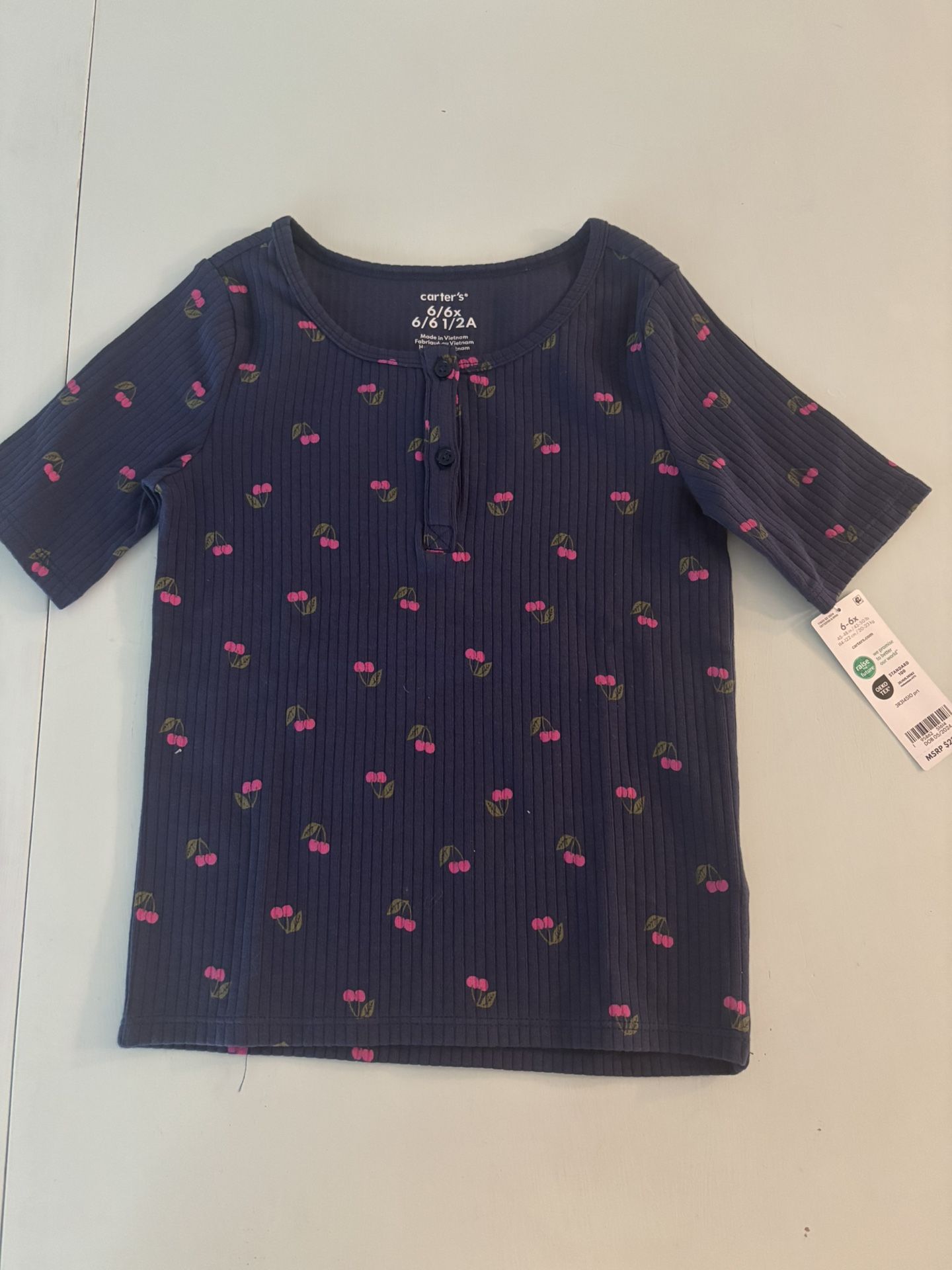 Carters 6X Cherry Print Top