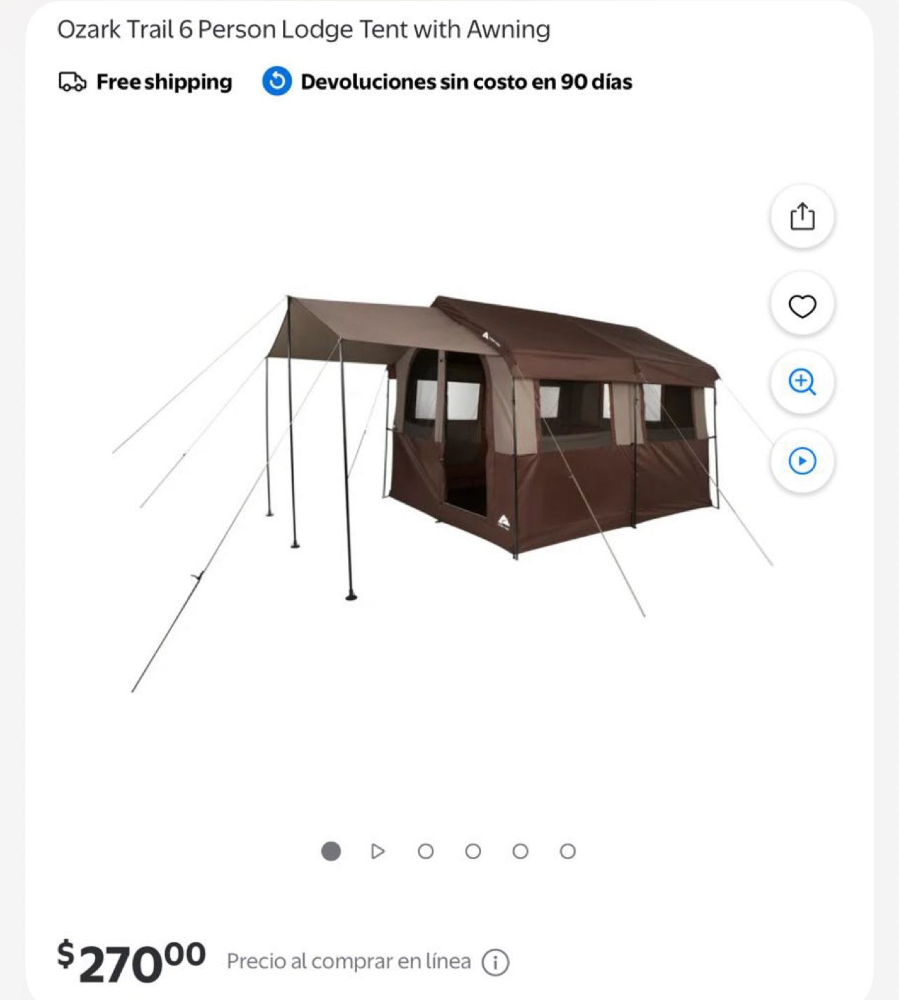 Tent with Awning Ozark Trail 6 Person Lodge Tent with Awning