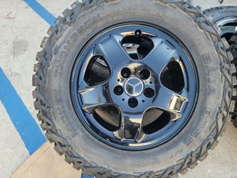 OEM 17" MERCEDES BENZ ML(contact info removed)-2012 wheels with New MICKEY THOMPSON Baja AT Tires