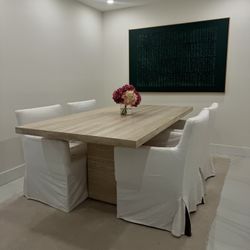 Restoration Hardware Italian Travertine Dining Table