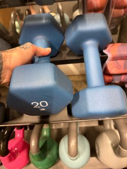 20 lb dumbbells soft rubber coating