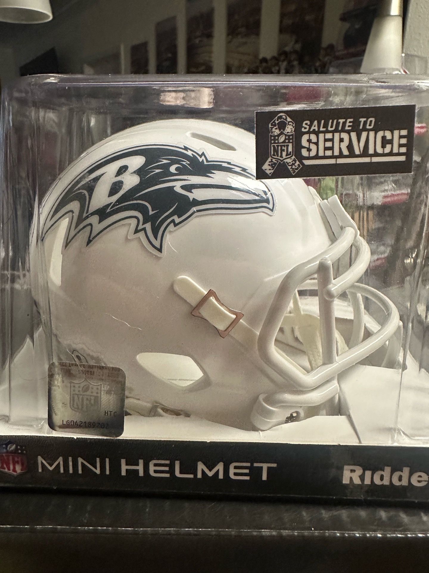 Ray Lewis Signed Baltimore Ravens Riddell STS Speed Mini Helmet Beckett