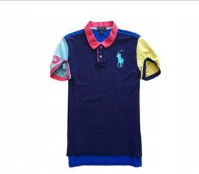 Polo Ralph Lauren Color Block Rugby Polo Shirt Multi XL ( 18-20 )