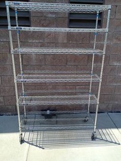 Stainless Steel Shelving Unit Tall "
