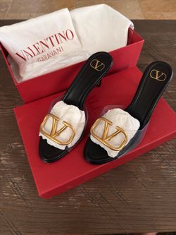 Valentino Garavani VLogo Heeled Sandals in Women's size 6.5