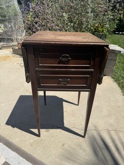 Wooden Side Table With Leaves