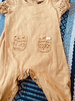3/6 Month Yellow Baby Girl Romper