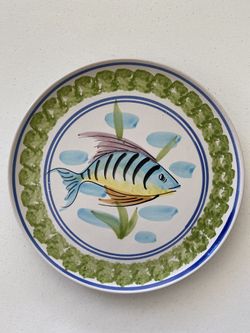 Hand Painted Platter From Sicily “La Spiga”
